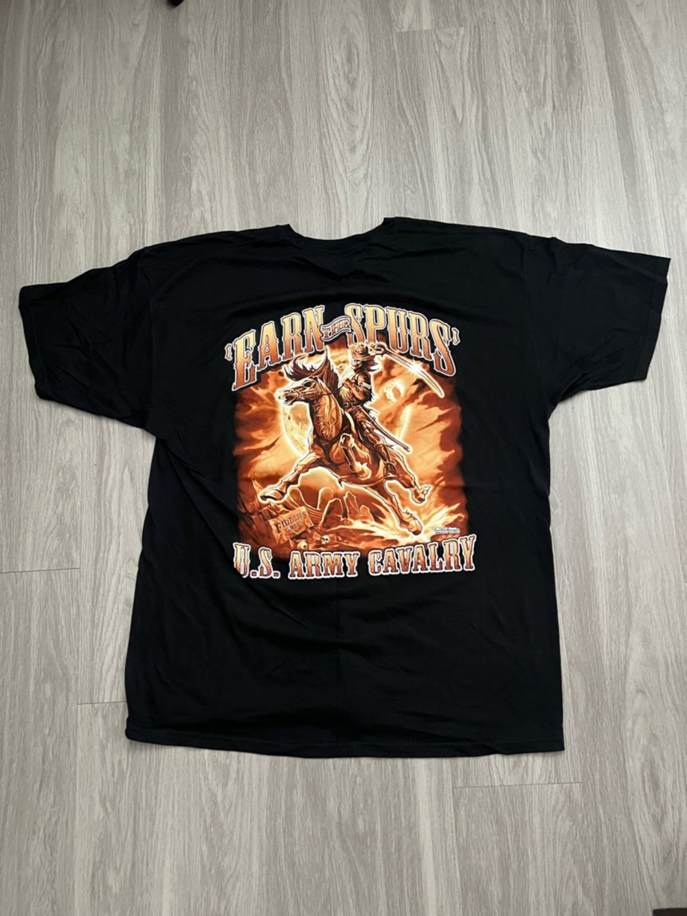 7.62 Design U.S. Army Cavalry Earn the Spurs Graphic Tee Black 2XL Military